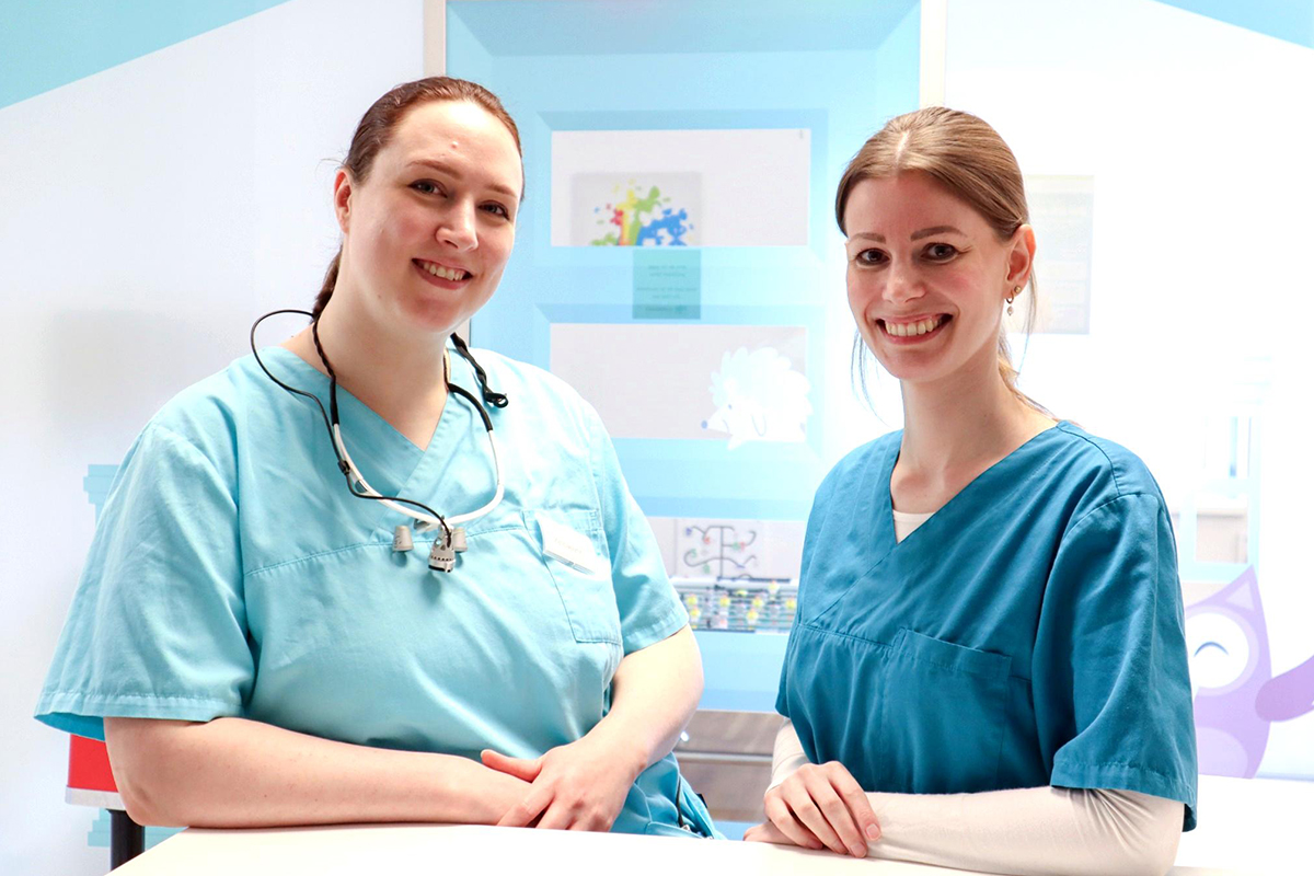 Die Zahnärztinnen Friederike Frei und Eva Hill im Zahnhaus Einbeck